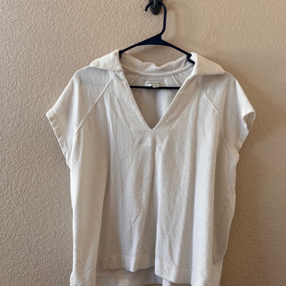 Free Assembly Tops - Free Assembly White Collared T-shirt